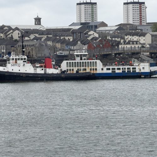 TAMAR II leaves Torpoint for journey to Falmouth for refit