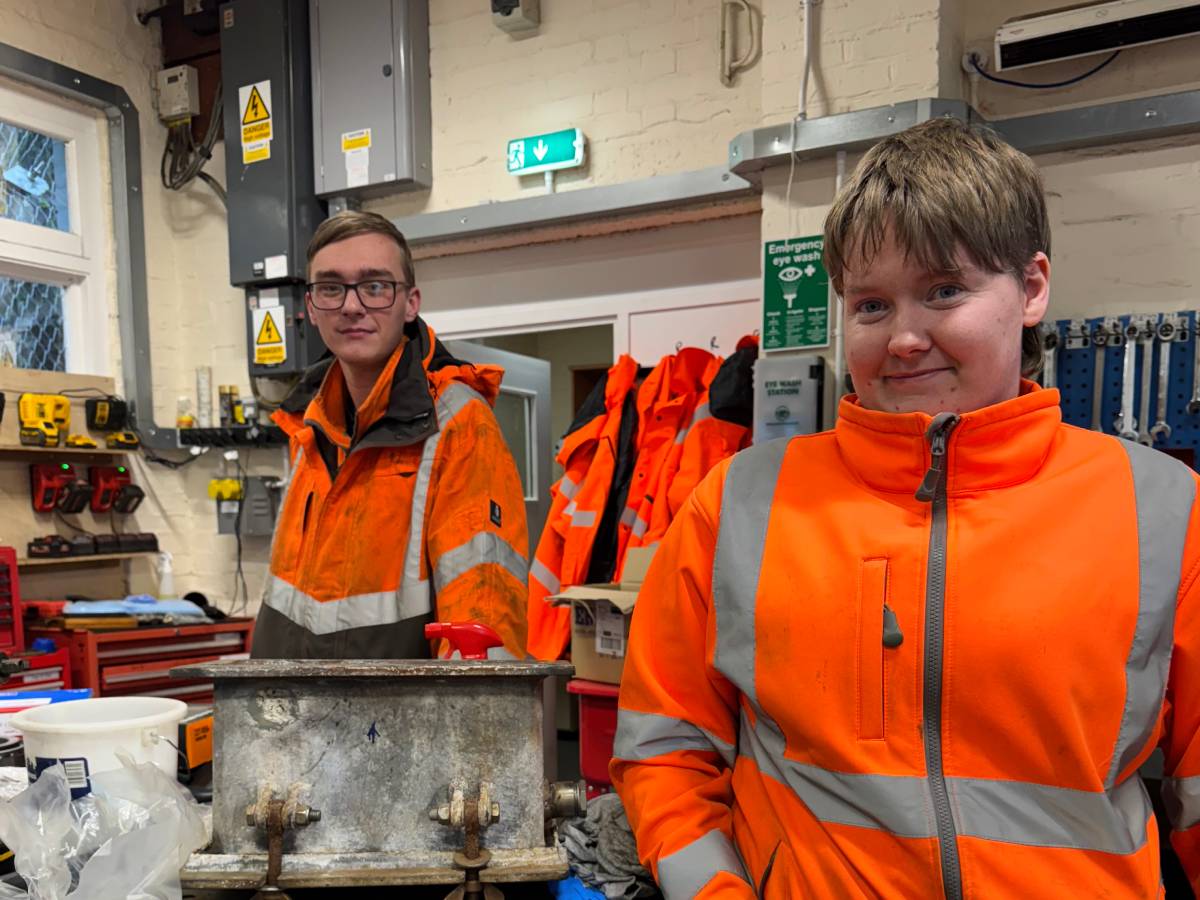 James and Jamie in workshop